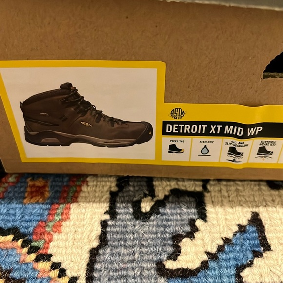 NWT KEEN Detroit XT MID WP steel toe. Men’s size 13EE. Work boots. Brown leather - Picture 9 of 13